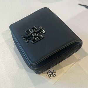 Tory Burch Midnight Black Compact Wallet